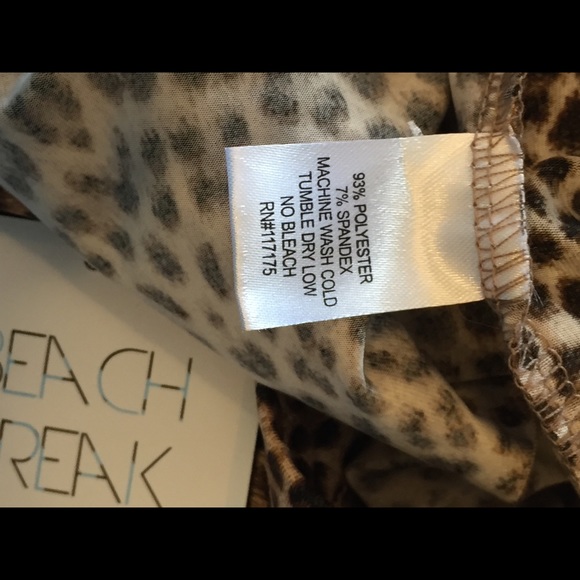 Beach Break Leopard Print Wide Leg Swim Pants NWT - Picture 5 of 8